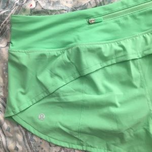Kiwi green Lululemon shorts Size 8